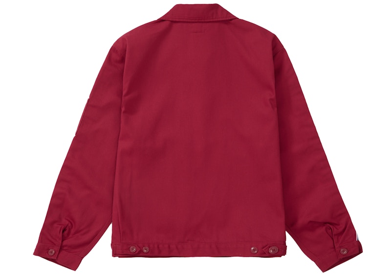 Lookbook Supreme x Dickies Jaket Stripe Eisenhower 'Merah Marun'