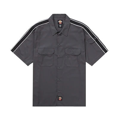 Supreme Dickies Stripe S/S Work Shirt 'Charcoal'