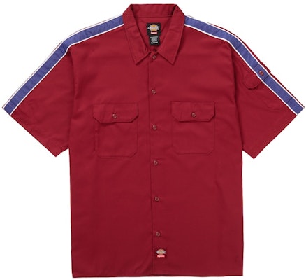 Supreme x Dickies 條紋短袖工作襯衫『栗色』 Buy Supreme x Dickies 條紋短袖工作襯衫『栗色』
