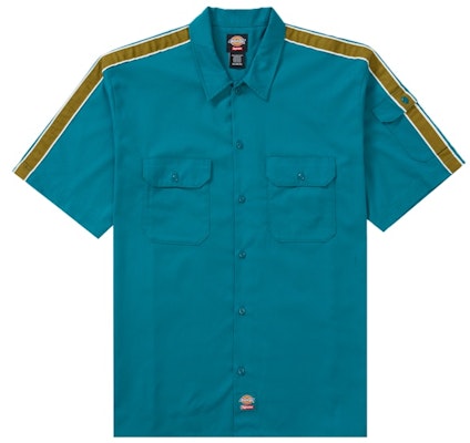 Supreme x Dickies Stripe Kemeja Kerja Pendek 'Teal' Buy Supreme x Dickies Stripe Kemeja Kerja Pendek 'Teal'