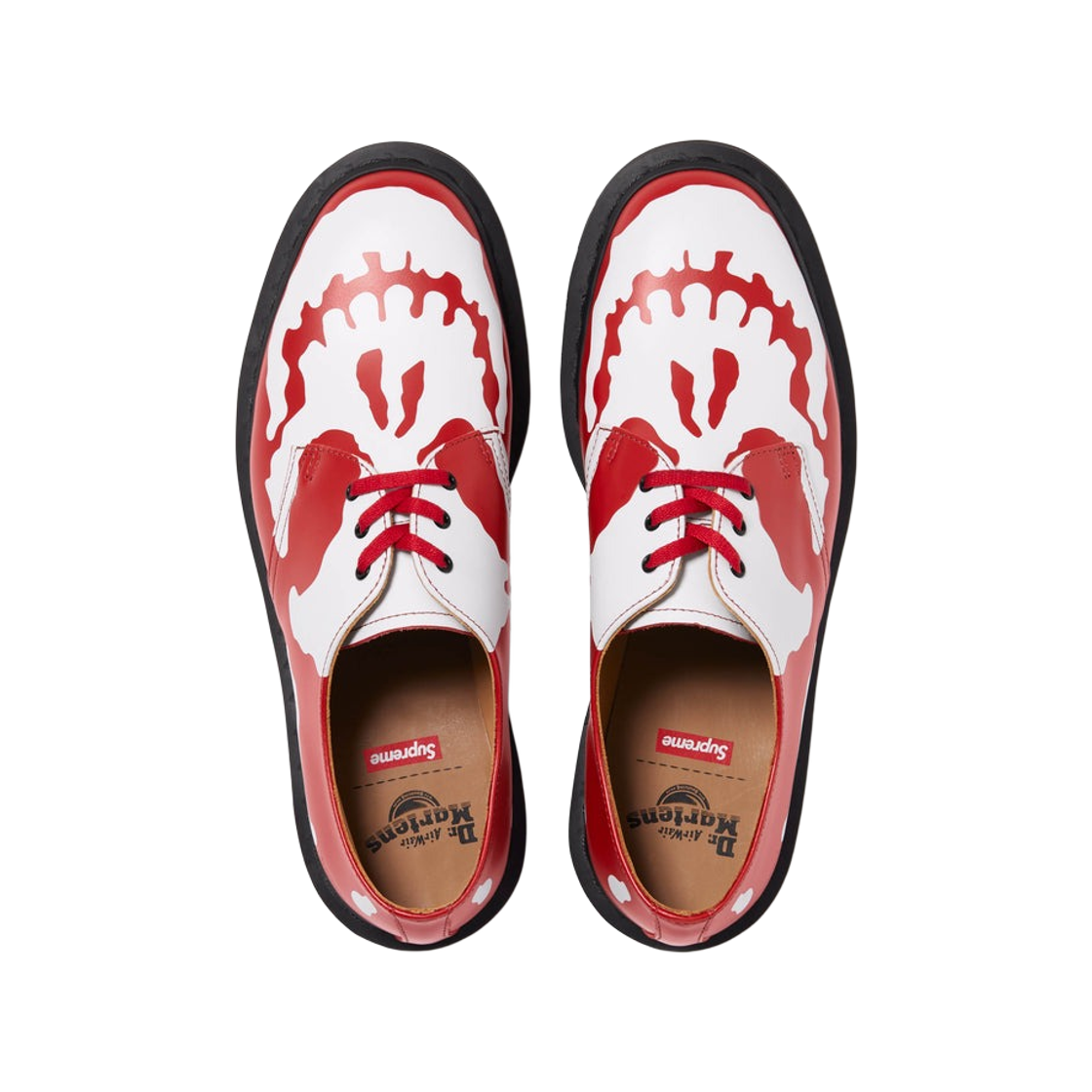 Order シュプリーム x ドクターマーチン 1461 3アイ シューズ ''スカル レッド ホワイト'' 42936600