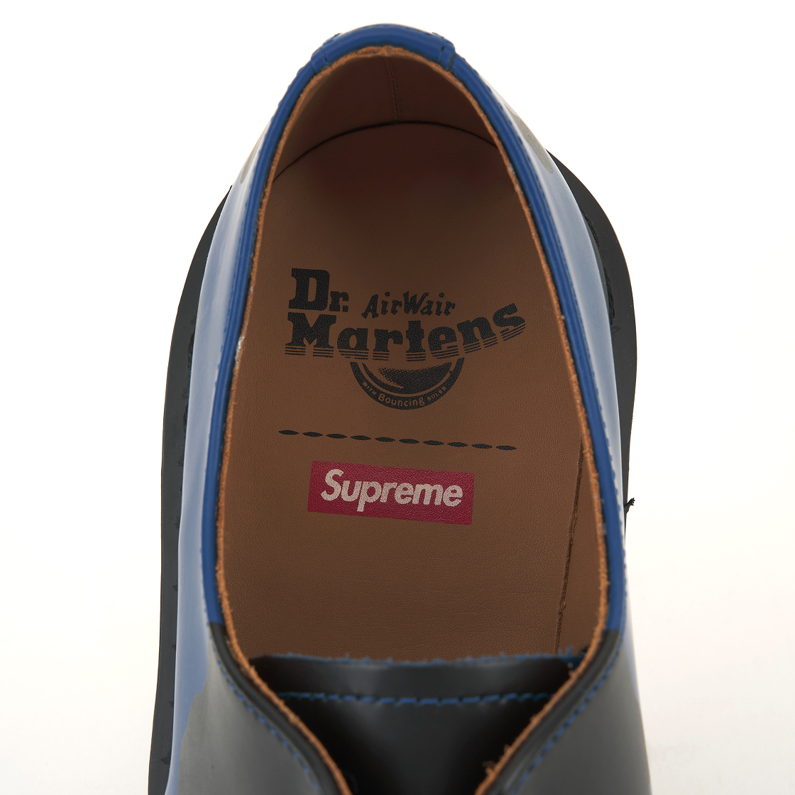 Cheap 슈프림 x 닥터마틴 1461 3-구 스컬 로열 블랙 신발 42936400