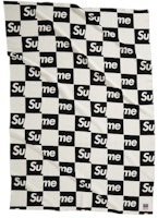 Supreme x Faribault Woolen Mill Checkerboard Wool Throw Black