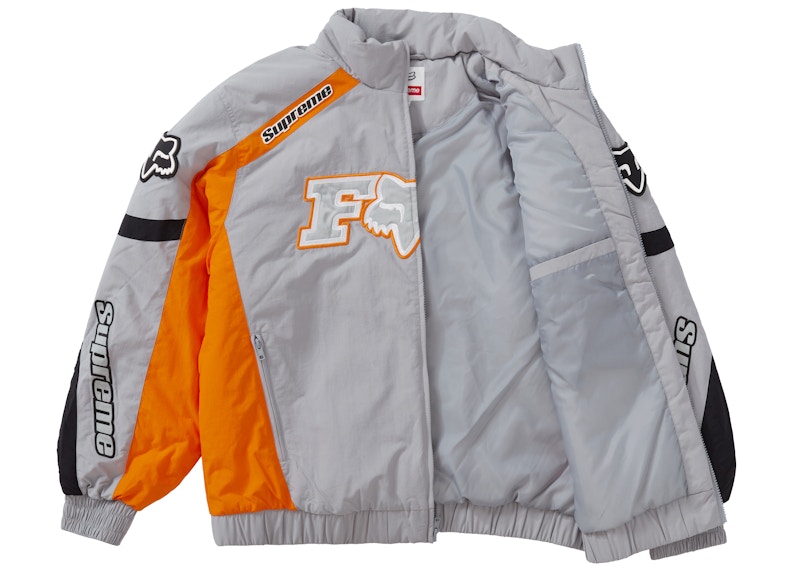 Order Supreme x Fox Racing 灰色短款羽绒夹克