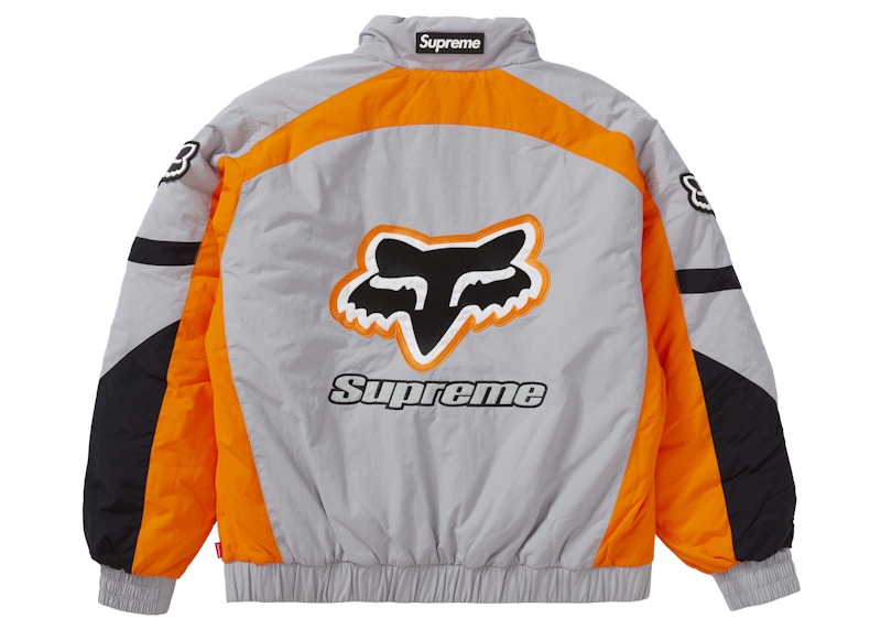 Lookbook Supreme x Fox Racing 灰色短款羽绒夹克