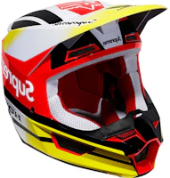 Shop Supreme x Honda x Fox Racing Yellow Red Motorcycle Helmet Unisex Collab SUP-FW19-707