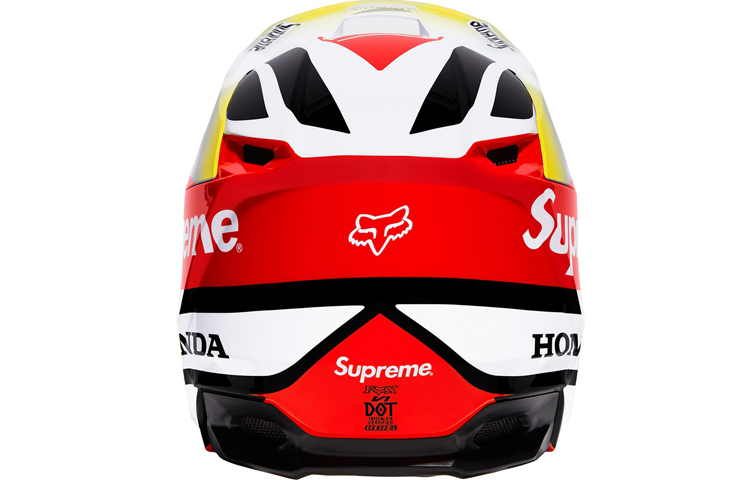 Sizing Supreme x Honda x Fox Racing Yellow Red Motorcycle Helmet Unisex Collab SUP-FW19-707