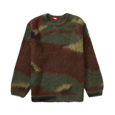 Supreme x JUNYA WATANABE x CDG MAN Brushed Camo Sweater Olive