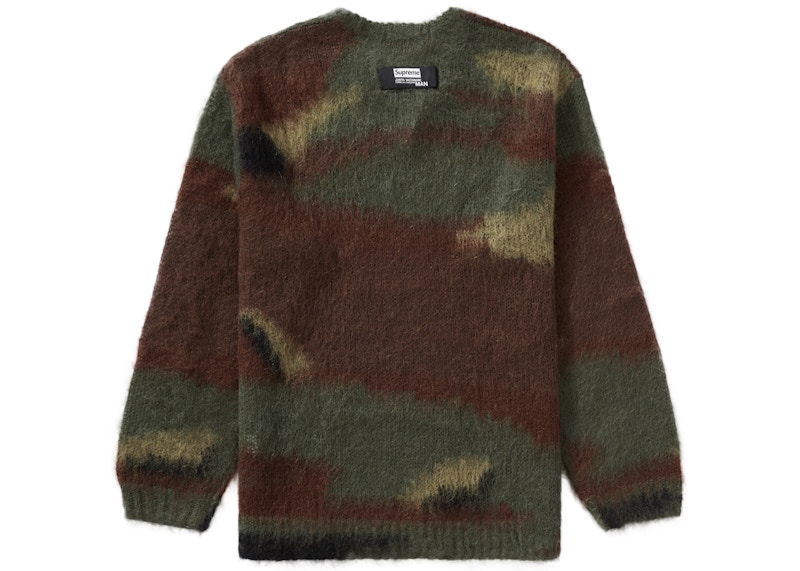Order Supreme x JUNYA WATANABE x CDG MAN Brushed Camo Sweater Olive