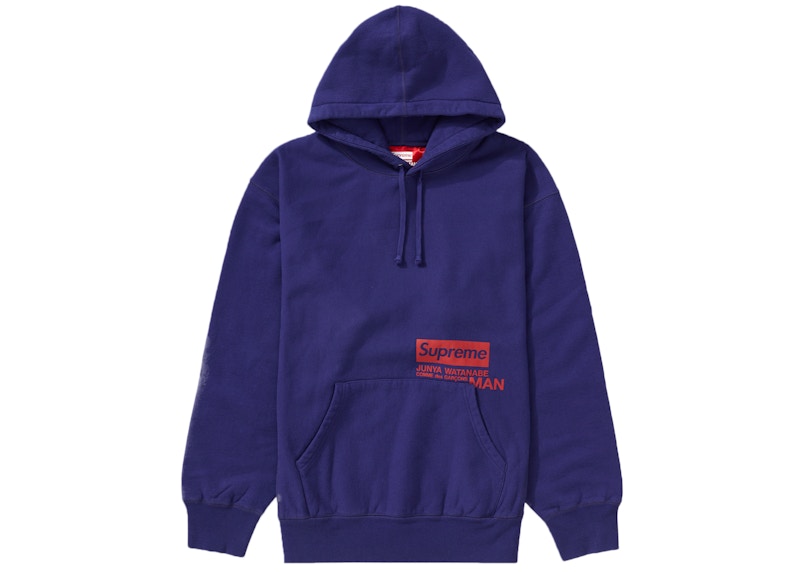 Supreme x JUNYA WATANABE x CDG MAN Hooded Sweatshirt Royal