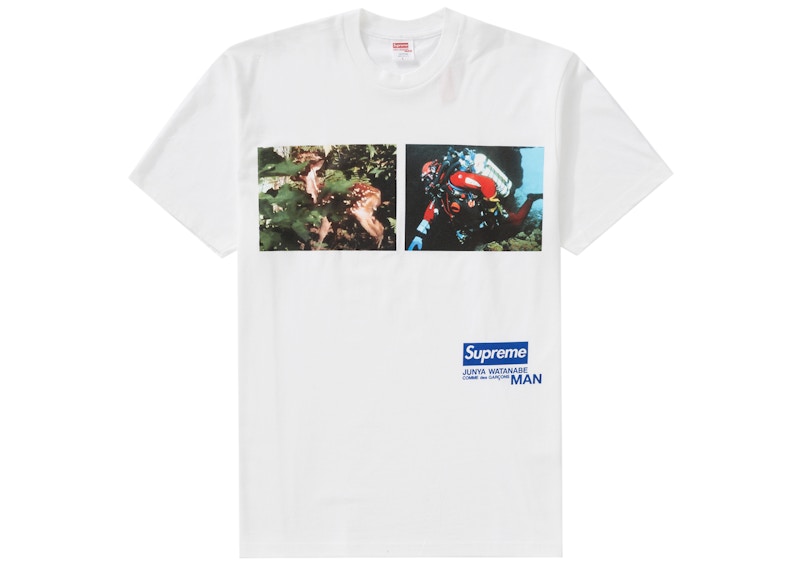 Buy Supreme x JUNYA WATANABE x CDG MAN 自然風格白色短袖T恤