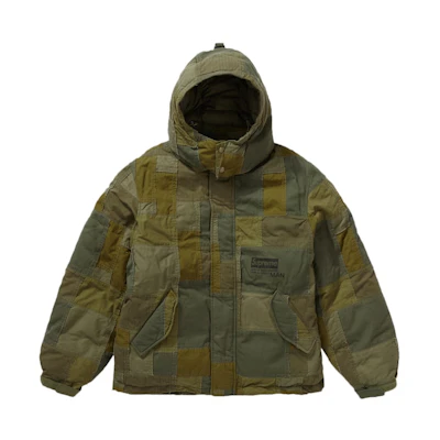 Supreme x JUNYA WATANABE x CDG MAN Patchwork Puffy Jacket Olive