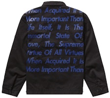 Supreme x JUNYA WATANABE x CDG MAN Printed Work Jacket Black Supreme x JUNYA WATANABE x CDG MAN Printed Work Jacket Black