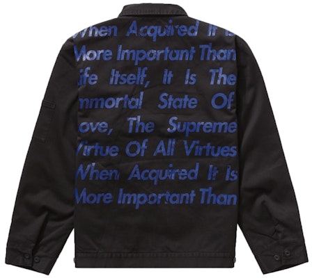 Chaqueta de Trabajo Negra Supreme x JUNYA WATANABE x CDG MAN Estampada Buy Chaqueta de Trabajo Negra Supreme x JUNYA WATANABE x CDG MAN Estampada