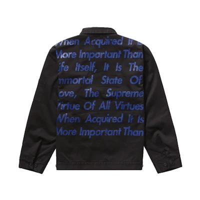 Supreme x JUNYA WATANABE x CDG MAN Printed Work Jacket Black