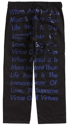 Supreme x JUNYA WATANABE x CDG MAN Printed Work Pant Black Buy Supreme x JUNYA WATANABE x CDG MAN Printed Work Pant Black
