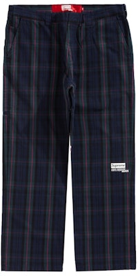 Supreme x JUNYA WATANABE x CDG MAN Printed Work Pant Navy Plaid Order Supreme x JUNYA WATANABE x CDG MAN Printed Work Pant Navy Plaid