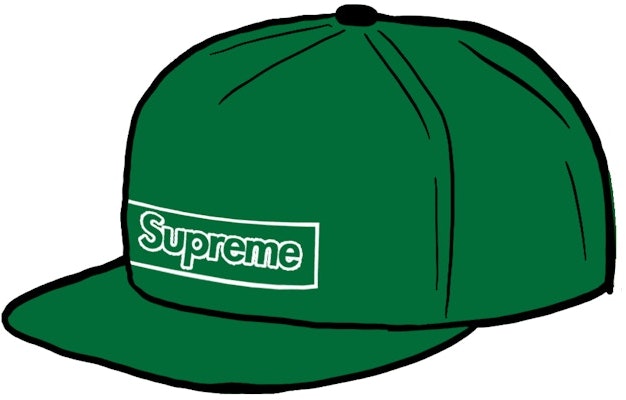 supreme-kaws-chalk-logo-5-panel-green