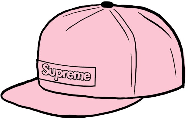 supreme-kaws-chalk-logo-5-panel-pink