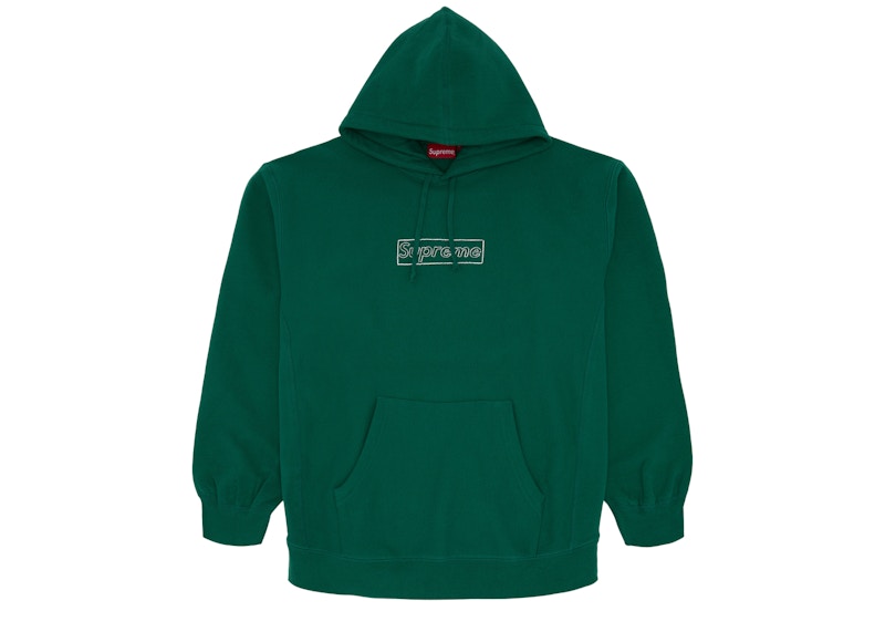 Buy Supreme x KAWS Logo Kapucinya Chalk Sweatshirt Hijau Muda