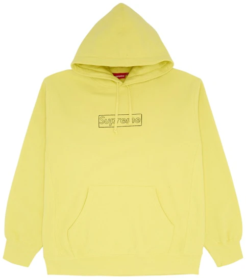 supreme-kaws-chalk-logo-hooded-sweatshirt-light-lemon