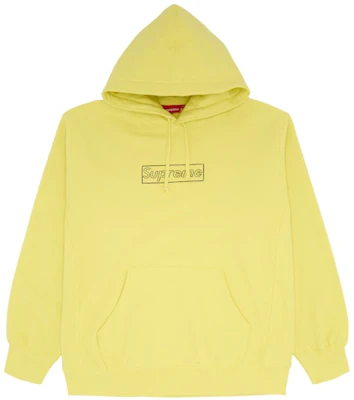 Supreme x KAWS 粉笔标志连帽衫 浅柠黄色 Buy Supreme x KAWS 粉笔标志连帽衫 浅柠黄色
