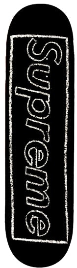 supreme-kaws-chalk-logo-skateboard-deck-black