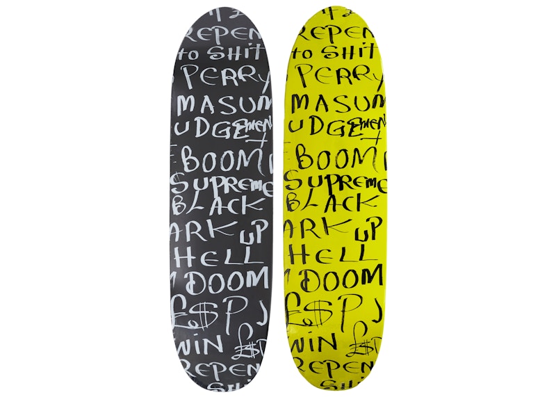 Supreme x Lee Scratch Perry Black Ark Cruiser Deck Black/Fluorescent Yellow Set