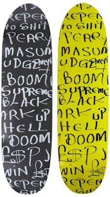 Supreme x 李·斯克拉奇·佩里 黑色方舟滑板套装 黑/荧光黄色 Buy Supreme x 李·斯克拉奇·佩里 黑色方舟滑板套装 黑/荧光黄色