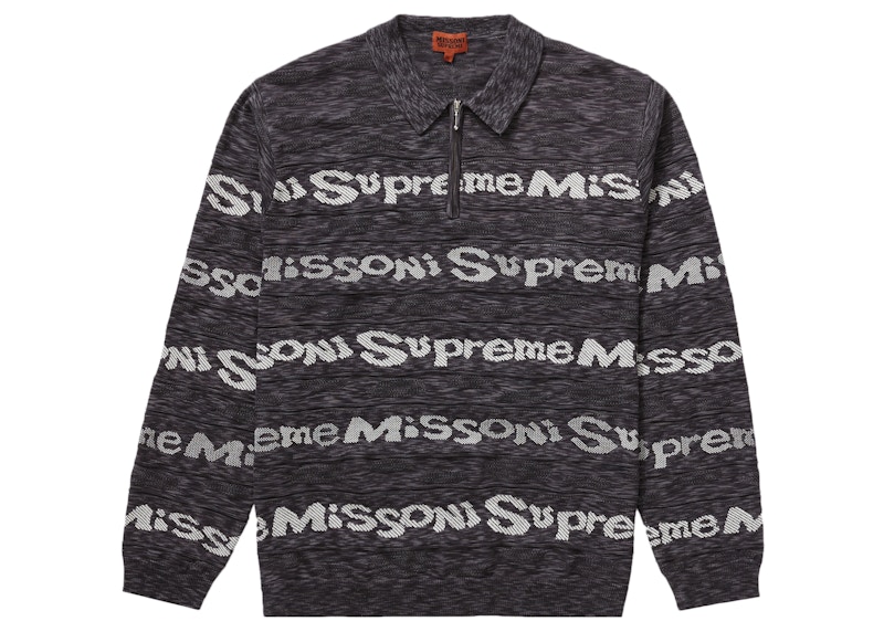 Buy Supreme x Missoni Zip L/S Polo Hitam