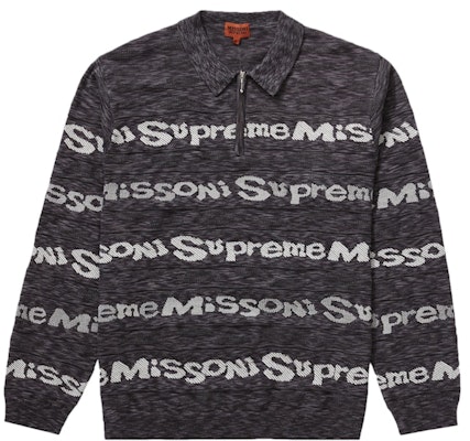 Supreme x Missoni Zip L/S Polo Hitam Buy Supreme x Missoni Zip L/S Polo Hitam