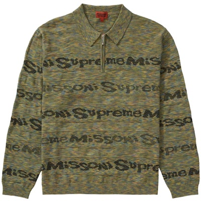 Supreme x Missoni Zip L/S Polo Lime Pria Wanita Buy Supreme x Missoni Zip L/S Polo Lime Pria Wanita