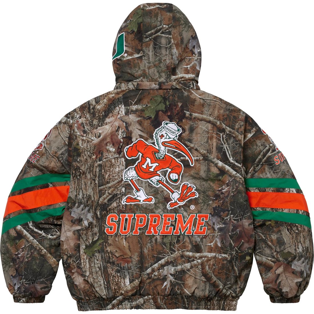 Supreme x Mitchell & Ness FW24 Week12 Hooded Stadium Jacket Unisex Streetwear. SUP-FW24-211