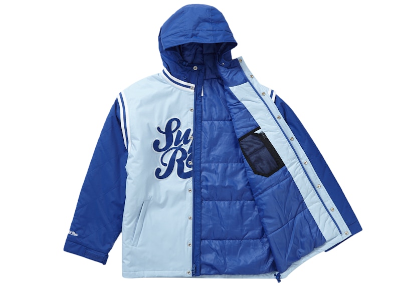 Order 슈프림 x 미첼앤네스 퀼팅 스포츠 자켓 '라이트 블루' 
