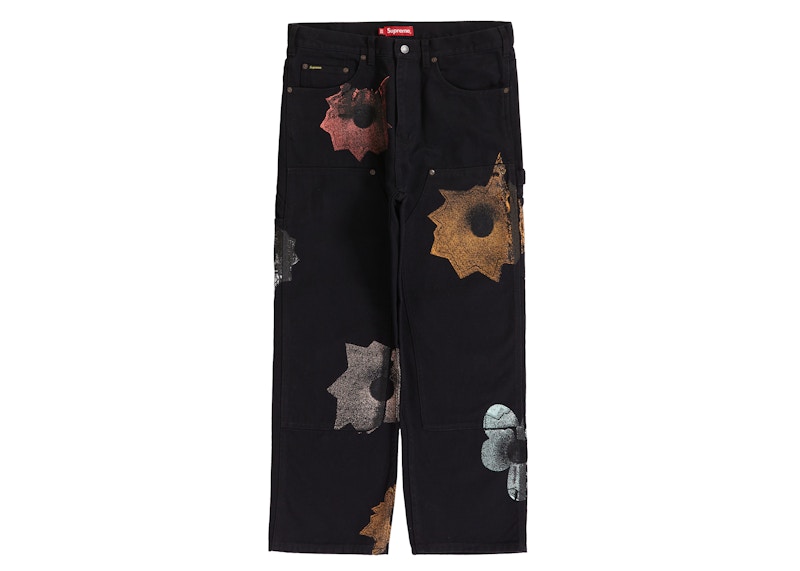 Supreme x Nate Lowman Double Knee Painter Pant Black