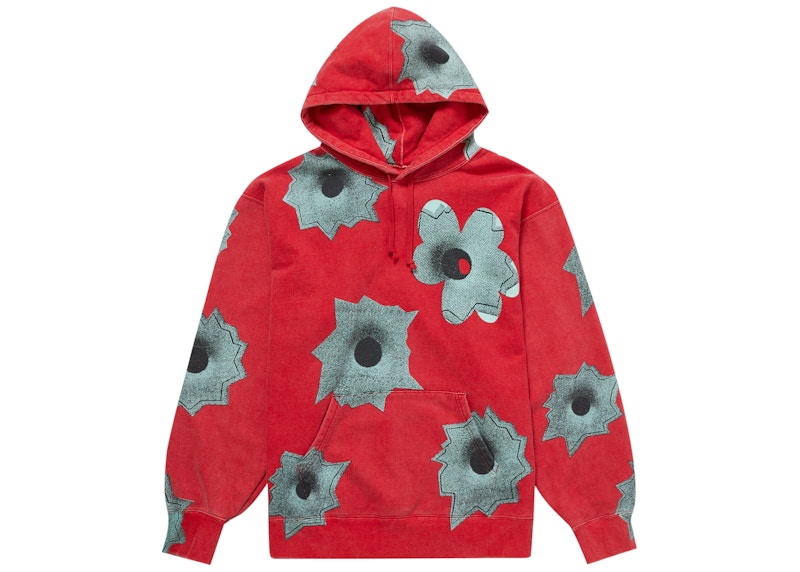 Supreme x Nate Lowman Hooded Sweatshirt Red