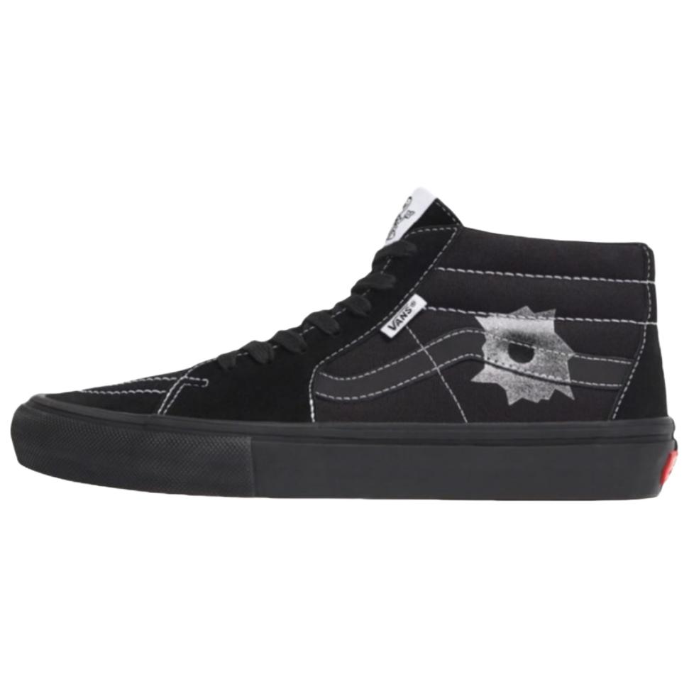 Supreme x Nate Lowman x Vans Skate Grosso Mid Suede Black Sneakers VN0A5KS1BLK