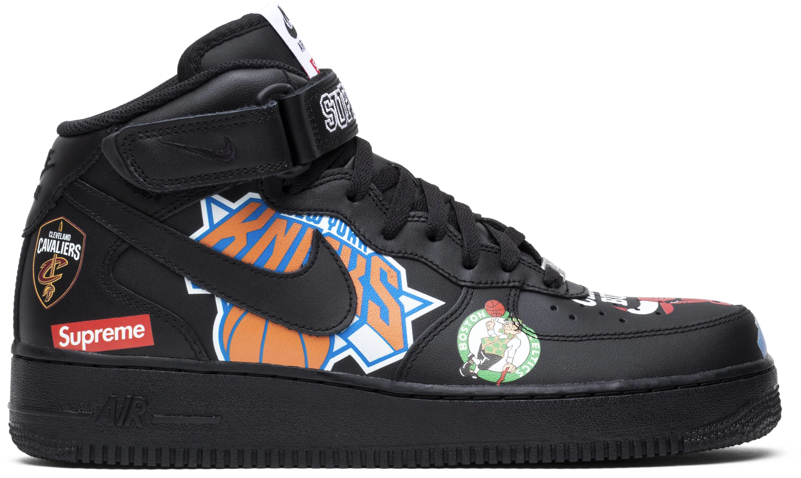 Nike air force 1 2025 mid supreme nba black