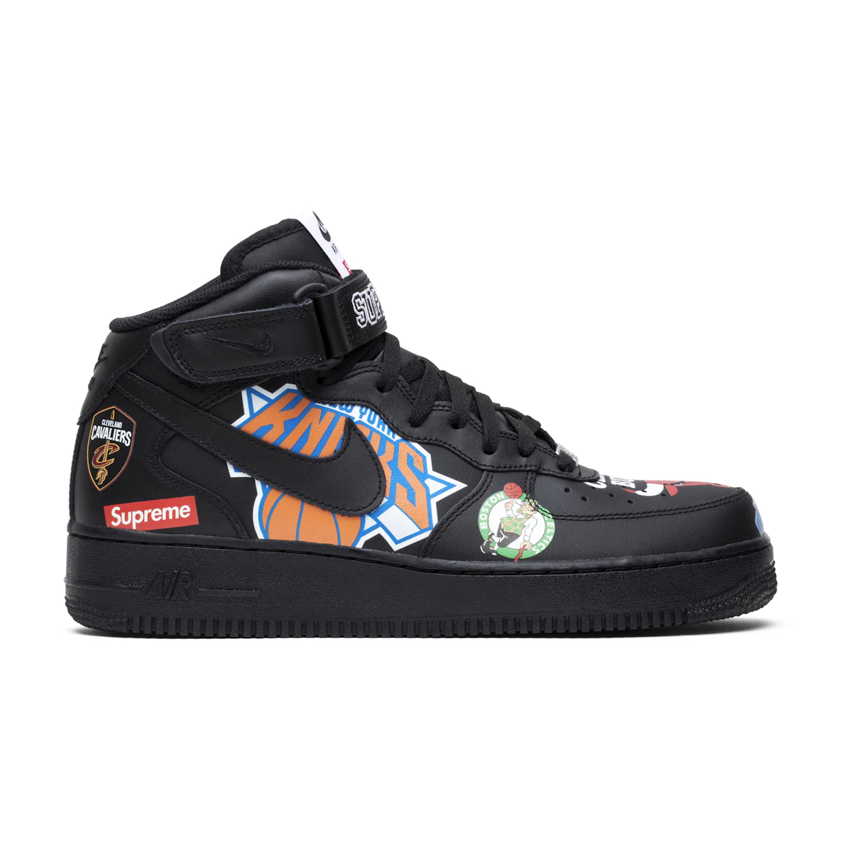 Buy Supreme x NBA x Nike Air Force 1 Mid 07 Black AQ8017 001 Novelship