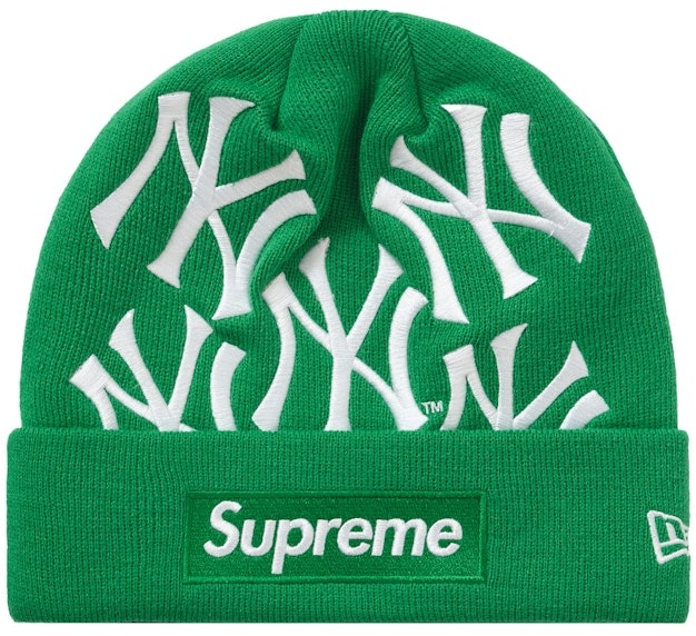 supreme-x-new-york-yankees-x-new-era-box-logo-beanie-green