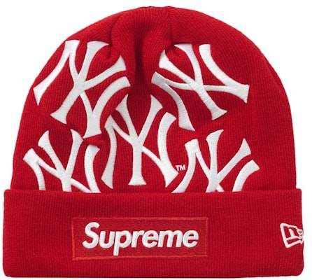 Supreme x 纽约洋基 x New Era 红色盒标针织帽 Buy Supreme x 纽约洋基 x New Era 红色盒标针织帽