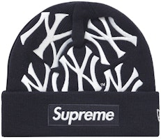 Supreme x New York Yankees x New Era Box Logo Beanie Navy Supreme x New York Yankees x New Era Box Logo Beanie Navy