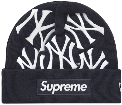 Supreme x New York Yankees x New Era Box Logo Beanie Navy Buy Supreme x New York Yankees x New Era Box Logo Beanie Navy