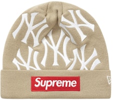 Supreme x New York Yankees x New Era Box Logo Beanie "Tan" Supreme x New York Yankees x New Era Box Logo Beanie "Tan"