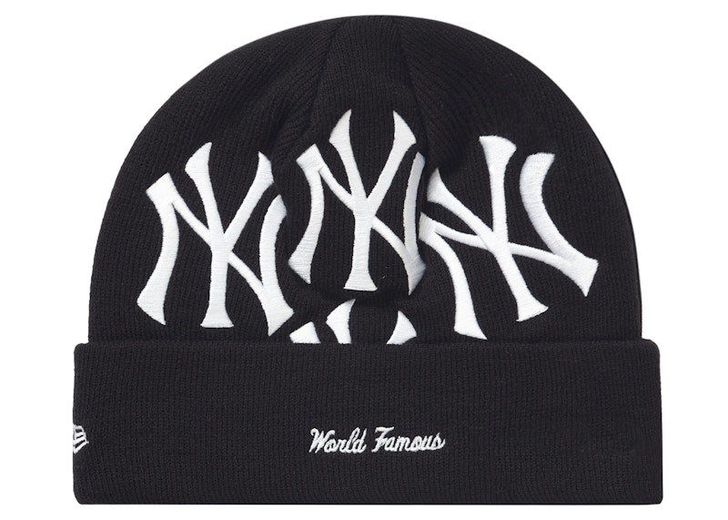 Order 슈프림 x 뉴욕 양키스 x 뉴 에라 박스로고 비니 "블랙" 

