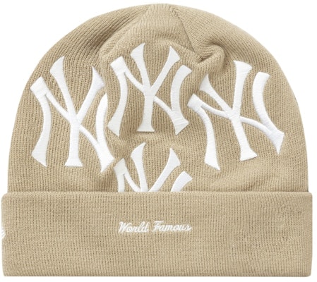 Supreme x New York Yankees x New Era Box Logo Beanie "Tan" Coklat Muda Order Supreme x New York Yankees x New Era Box Logo Beanie "Tan" Coklat Muda
