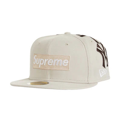 Supreme New York Yankees New Era Box Logo Tan