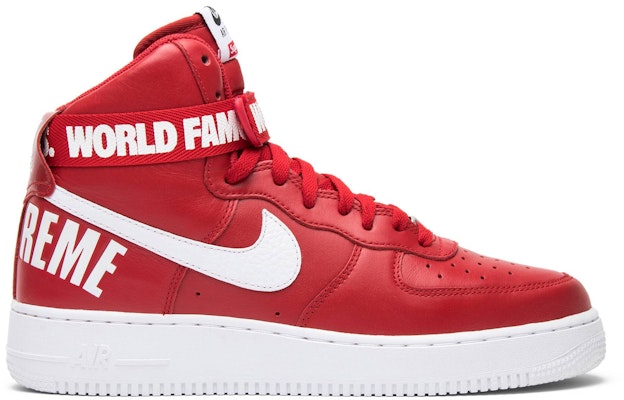 Air force 1 high supreme world famous best sale red