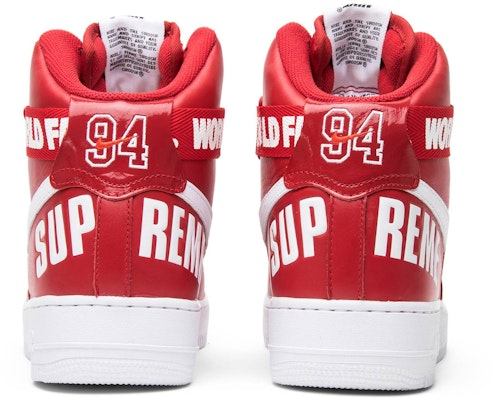 Supreme x nike air force 1 high red Clearance