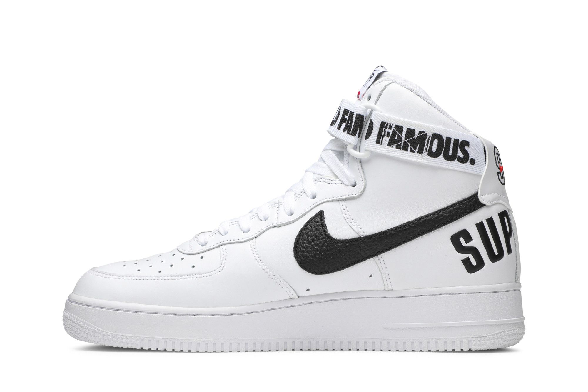 Shop Supreme x Nike 空軍 1 代 高筒 Supreme '白色' 698696-100